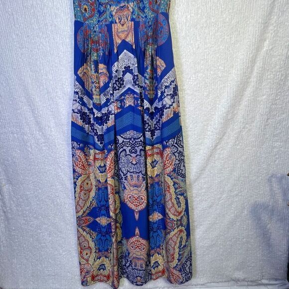 Anthropologie Ranna Gill Multicolor Paisley Halter Boteh Maxi Dress Size 2 - Picture 5 of 12